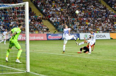 Odessa, Ukrayna - 21 Temmuz 2018: Fin sırasında futbolcular