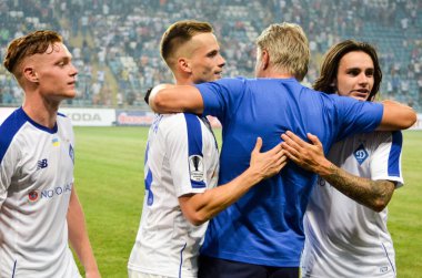 Odessa, Ukrayna - 21 Temmuz 2018: Dinamo Kiev futbolcuları