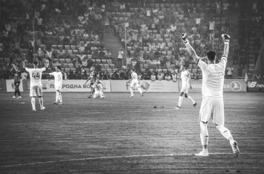 Odessa, Ukrayna - 21 Temmuz 2018: Dinamo Kiev futbolcuları