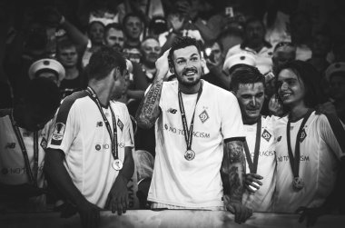 Odessa, Ukrayna - 21 Temmuz 2018: Dinamo Kiev futbolcuları