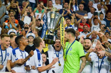 Odessa, Ukrayna - 21 Temmuz 2018: Dinamo Kiev futbolcuları