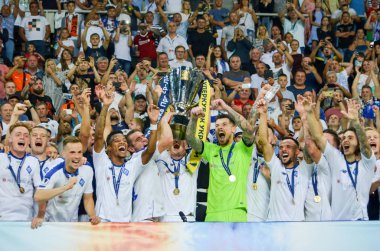 Odessa, Ukrayna - 21 Temmuz 2018: Dinamo Kiev futbolcuları
