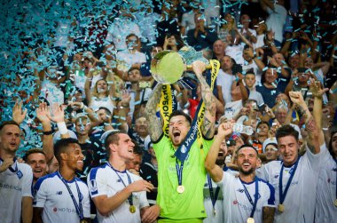 Odessa, Ukrayna - 21 Temmuz 2018: Dinamo Kiev futbolcuları