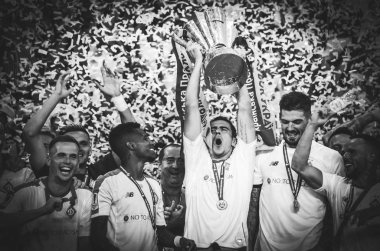 Odessa, Ukrayna - 21 Temmuz 2018: Dinamo Kiev futbolcuları