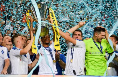 Odessa, Ukrayna - 21 Temmuz 2018: Dinamo Kiev futbolcuları