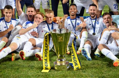 Odessa, Ukrayna - 21 Temmuz 2018: Takım fotoğraf futbolcular Din