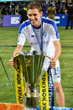 Odessa, Ukrayna - 21 Temmuz 2018: Süper Cu ile Denis Garmash