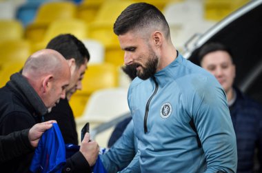 Kiev, Ukrayna - 14 Mart 2019: Olivier Giroud Uefa E sırasında