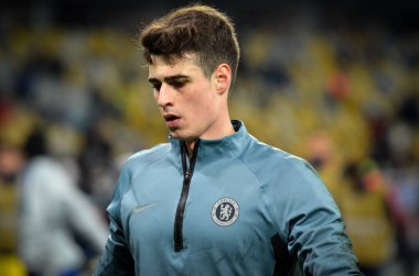 Kiev, Ukrayna - 14 Mart 2019: Uefa sırasında Kepa Arizabalaga