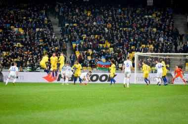 Kiev, Ukrayna - 14 Mart 2019: Uefa'da futbolcu 