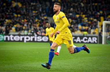 Kiev, Ukrayna - 14 Mart 2019: Olivier Giroud oyuncu sırasında