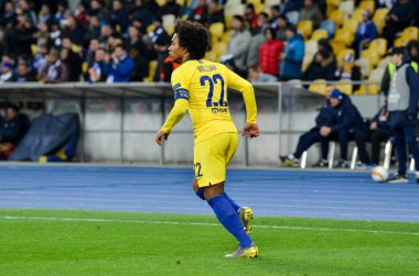Kiev, Ukrayna - 14 Mart 2019: Uefa E sırasında Willian oyuncu