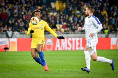 Kiev, Ukrayna - 14 Mart 2019: Callum Hudson-Odoi oyuncu