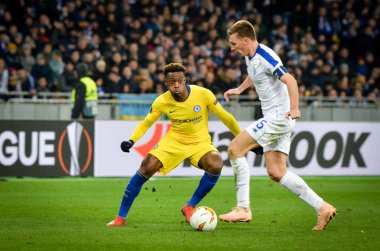 Kiev, Ukrayna - 14 Mart 2019: Callum Hudson-Odoi oyuncu