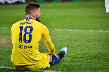 Kiev, Ukrayna - 14 Mart 2019: Olivier Giroud oyuncu sırasında