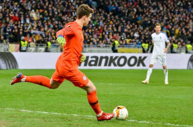 Kiev, Ukrayna - 14 Mart 2019: Uefa sırasında Kepa Arizabalaga