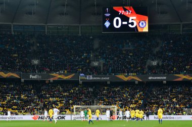 Kiev, Ukrayna - 14 Mart 2019: Uefa'da futbolcu 