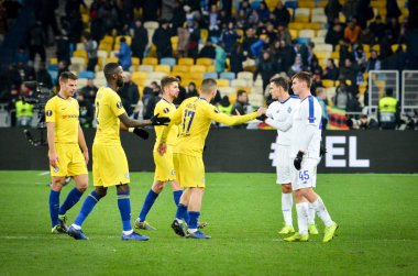 Kiev, Ukrayna - 14 Mart 2019: Fc Chelsea oyuncu teşekkür oyuncu 