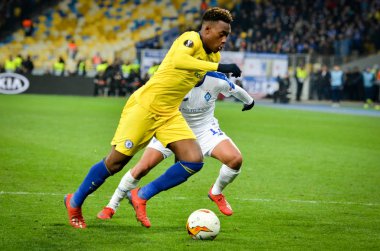 Kiev, Ukrayna - 14 Mart 2019: Callum Hudson-Odoi oyuncu