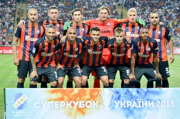 ODESSA, UKRAINE - 21 de julho de 2018: A foto da equipe Shakhtar player — Fotografia de Stock