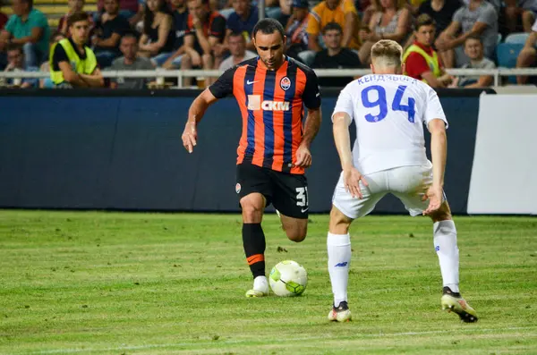 ODESSA, UCRANIA - 21 de julio de 2018: Jugadores de fútbol durante la aleta — Foto de Stock