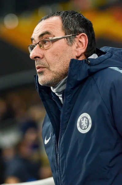 Kiev, Ukrayna - 14 Mart 2019: Teknik Direktör Maurizio Sarri 