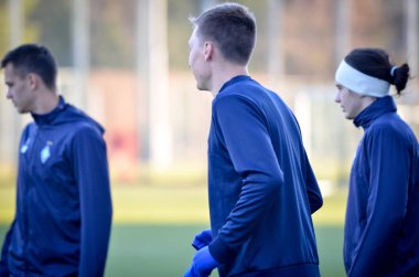 Kiev, Ukrayna - 14 Mart 2019: Dinamo Kiev futbolcuları 