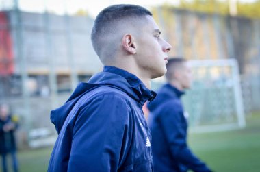 Kiev, Ukrayna - 14 Mart 2019: Dinamo Kiev futbolcuları 