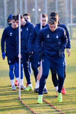 Kiev, Ukrayna - 14 Mart 2019: Oleksandr Andriievskyi oyuncu 