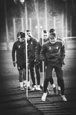 Kiev, Ukrayna - 14 Mart 2019: Oleksandr Andriievskyi oyuncu 