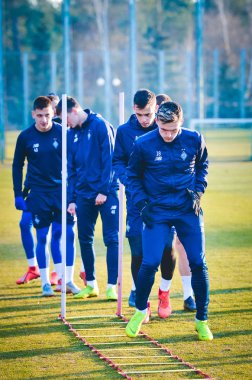 Kiev, Ukrayna - 14 Mart 2019: Oleksandr Andriievskyi oyuncu 