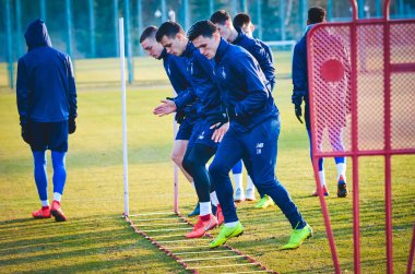 Kiev, Ukrayna - 14 Mart 2019: Oleksandr Andriievskyi oyuncu 