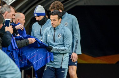 Kiev, Ukrayna - 14 Mart 2019: Pedro Rodriguez oyuncu sırasında t