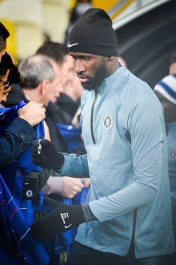 Kiev, Ukrayna - 14 Mart 2019: Antonio Rudiger oyuncu sırasında t