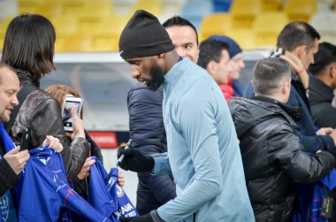 Kiev, Ukrayna - 14 Mart 2019: Antonio Rudiger oyuncu sırasında t