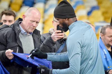 Kiev, Ukrayna - 14 Mart 2019: Antonio Rudiger oyuncu sırasında t