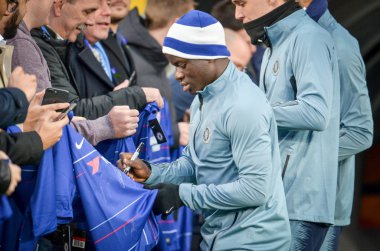 Kiev, Ukrayna - 14 Mart 2019: N'Golo Kante oyuncusu 