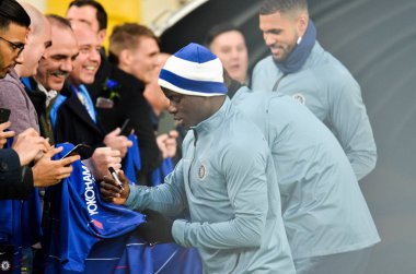 Kiev, Ukrayna - 14 Mart 2019: N'Golo Kante oyuncusu 