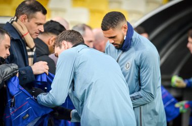 Kiev, Ukrayna - 14 Mart 2019: Uefa'da futbolcu