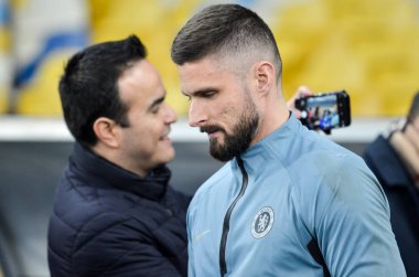 Kiev, Ukrayna - 14 Mart 2019: Olivier Giroud oyuncu sırasında