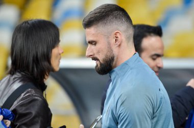 Kiev, Ukrayna - 14 Mart 2019: Olivier Giroud oyuncu sırasında