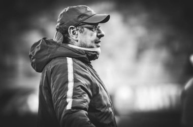 Kiev, Ukrayna - 14 Mart 2019: Maurizio Sarri oyuncu sırasında th