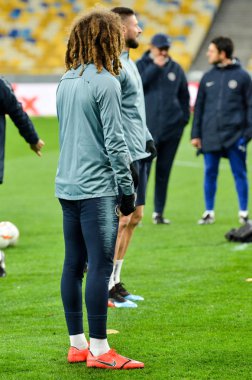 Kiev, Ukrayna - 14 Mart 2019: Uefa'da futbolcu