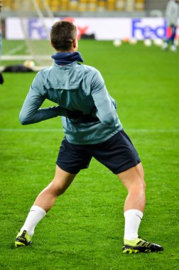 Kiev, Ukrayna - 14 Mart 2019: Uefa'da futbolcu