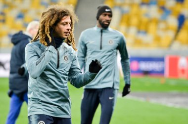 Kiev, Ukrayna - 14 Mart 2019: Avrupa Birliği Avrupa Ligi'nde Ethan Ampadu