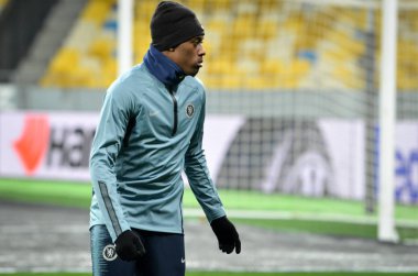 Kiev, Ukrayna - 14 Mart 2019: Uefa'da futbolcu