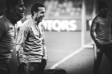 Kiev, Ukrayna - 14 Mart 2019: Pedro Rodriguez oyuncu sırasında t