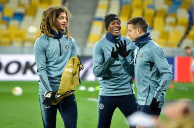 Kiev, Ukrayna - 14 Mart 2019: Avrupa Birliği Avrupa Ligi'nde Ethan Ampadu