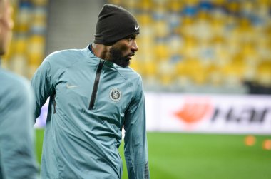 Kiev, Ukrayna - 14 Mart 2019: Antonio Rudiger oyuncu sırasında t