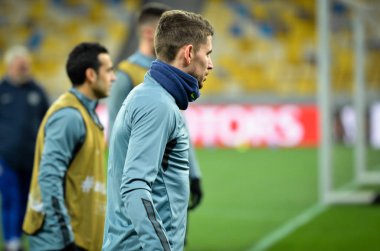 Kiev, Ukrayna - 14 Mart 2019: Uefa'da futbolcu